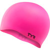 TYR Wrinkle-Free Silicone Swim Cap Fluorescent Pink